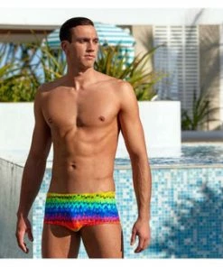 FUNKY TRUNKS - Mens Trunk Plain Front Wing It