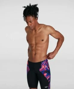 Speedo - Men's Jammer Allover Digital V-Cut Black/Red -Men's Activity Shop 13892756 3714976570089080 grande