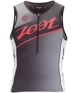 Zoot - Mens Tri Team Tank Black Race day Red