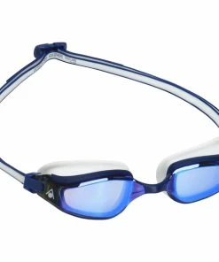 Aquasphere - Goggles Fastlane Blue Titanium Mirrored Lens Blue & White -Men's Activity Shop aqua sphere fastlane swimming goggles titanium mirror blue l blue white 1 971280 grande